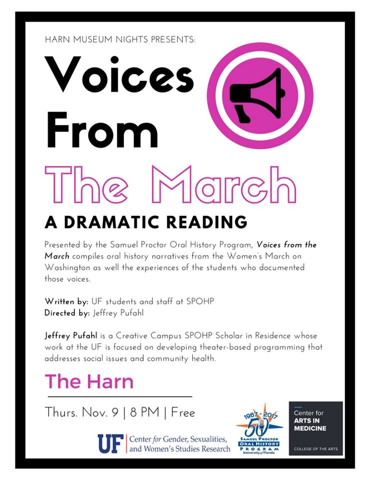 Voices from the March, Nov. 9, flyer